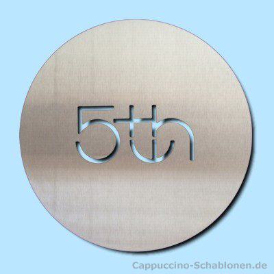 Cappuccino Schablone "5th"