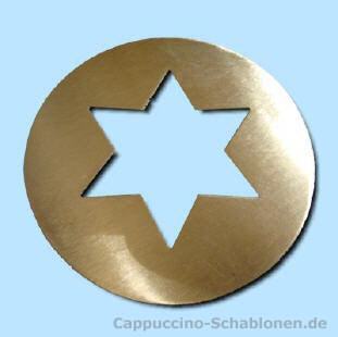 Cappuccino Schablone Stern