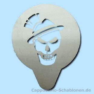 Cappuccino Schablone "Totenkopf"