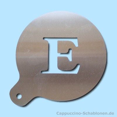 Cappuccino Schablone Buchstabe "E"