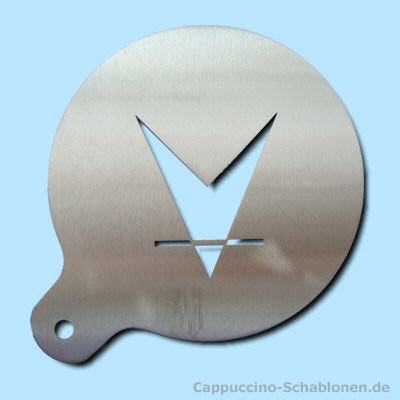 Cappuccino Schablone Fuchskopf