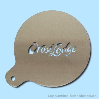 Cappuccino Schablone "Orosi Lodge"