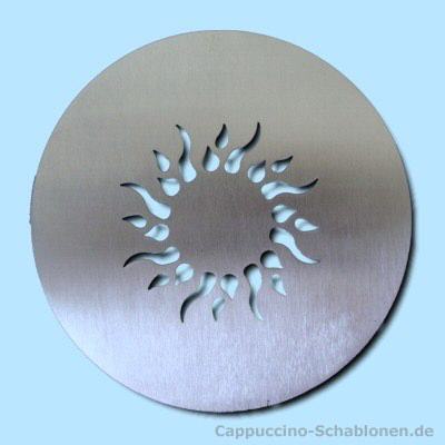 Cappuccino Schablone Sonne