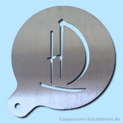 Cappuccino Schablone "Yachthafen"