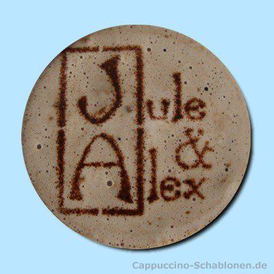 Schaumabdruck Hochzeitsmotiv