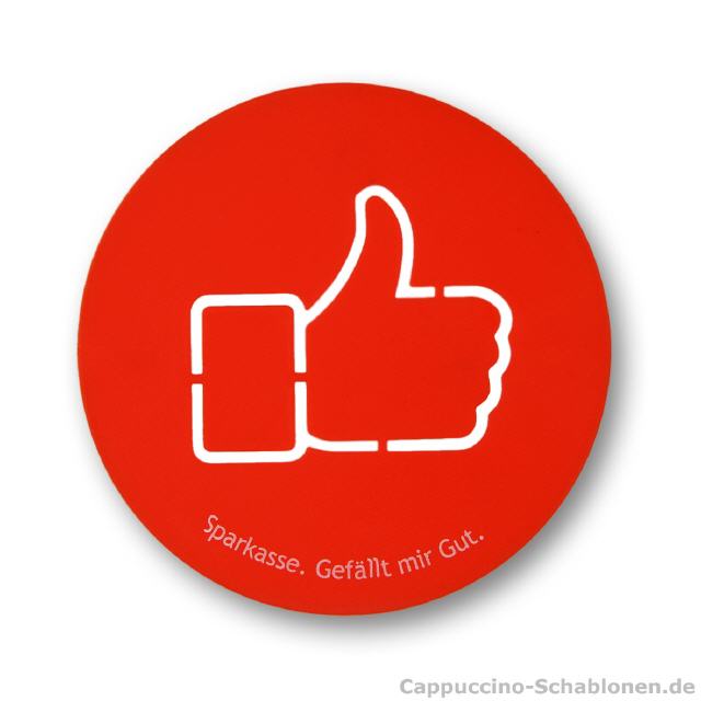 Cappuccino Schablone Sparkasse