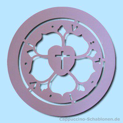 Tortenschablone Kunststoff Lutherrose